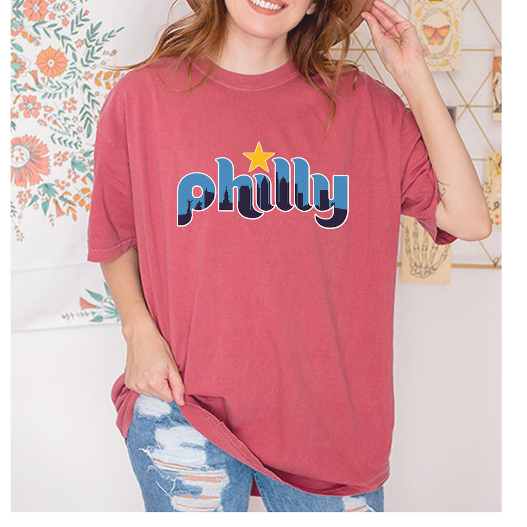 Skyline Philly Philadelphia Vintage Soft Unisex T-shirt 
