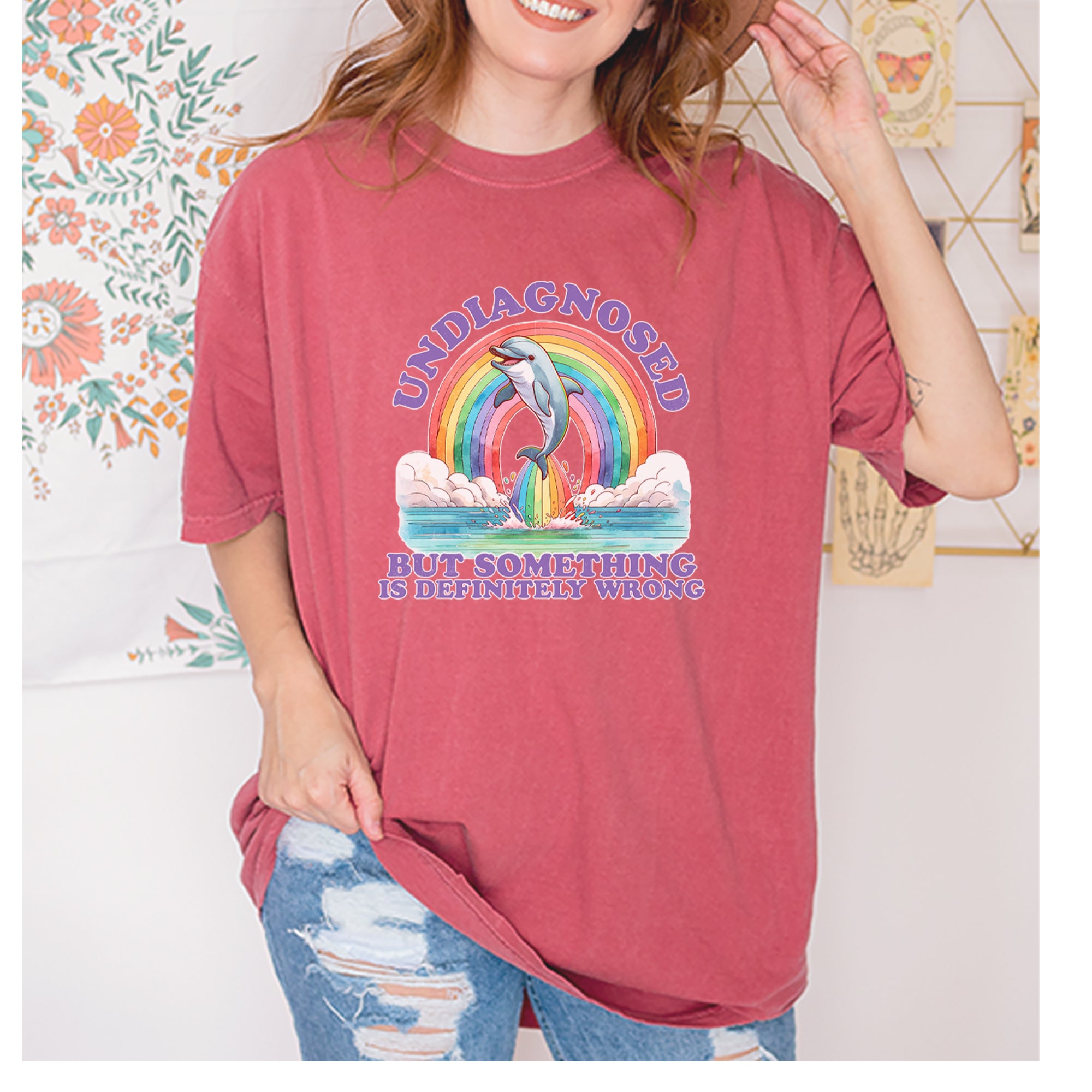 Undiagnosed But Something Is Definitely Wrong Vintage Soft Unisex T-shirt 