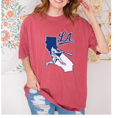 Los Angeles Baseball Batter Up Vintage Soft Unisex T-shirt 