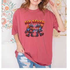 67 Lava Lightning Six Seven Meme Vintage Soft Unisex T-shirt 