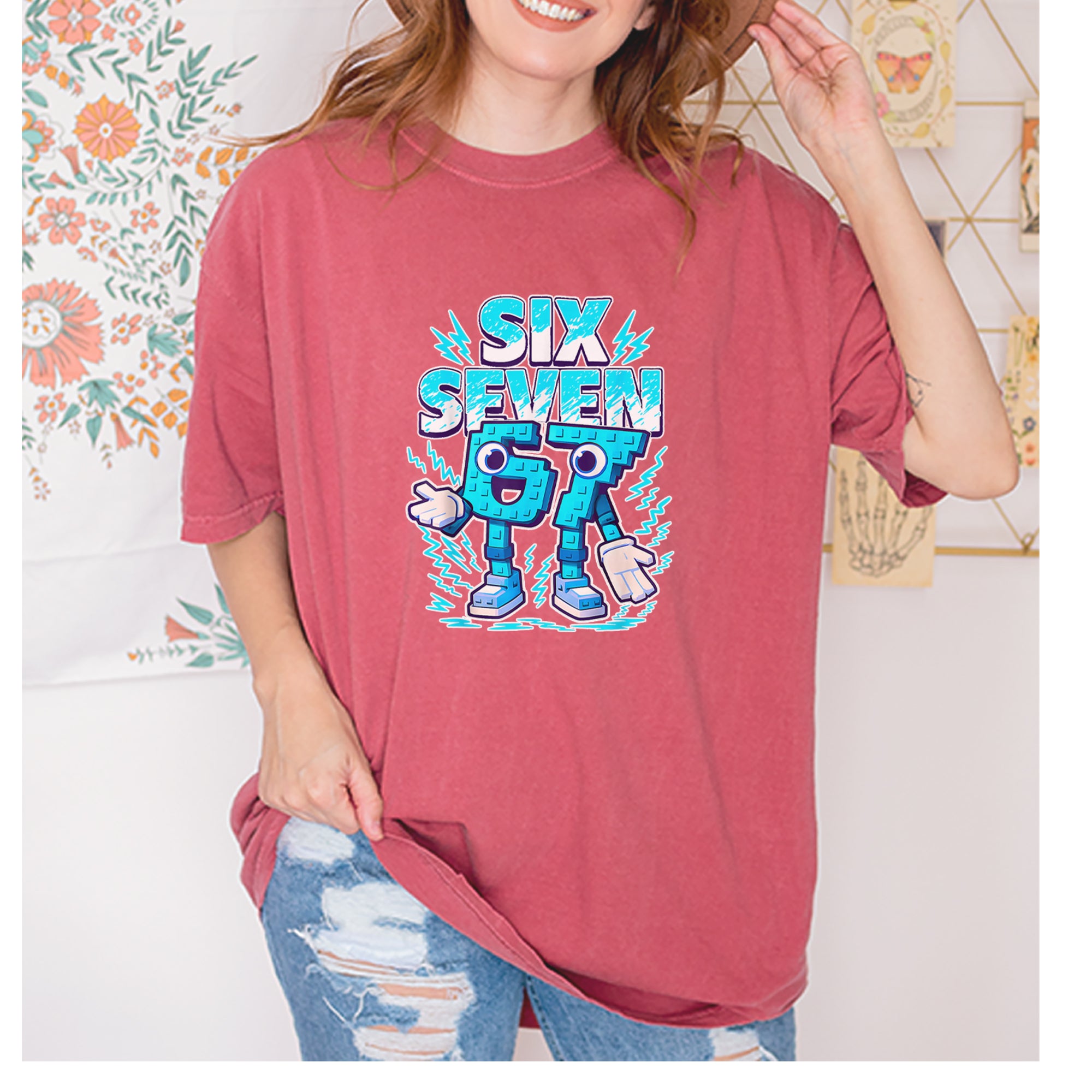 67 Brainrot Meme Slang Vintage Soft Unisex T-shirt 