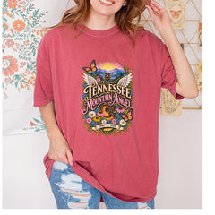Tennessee Mountain Angel Wings Dolly Vintage Soft Unisex T-shirt 