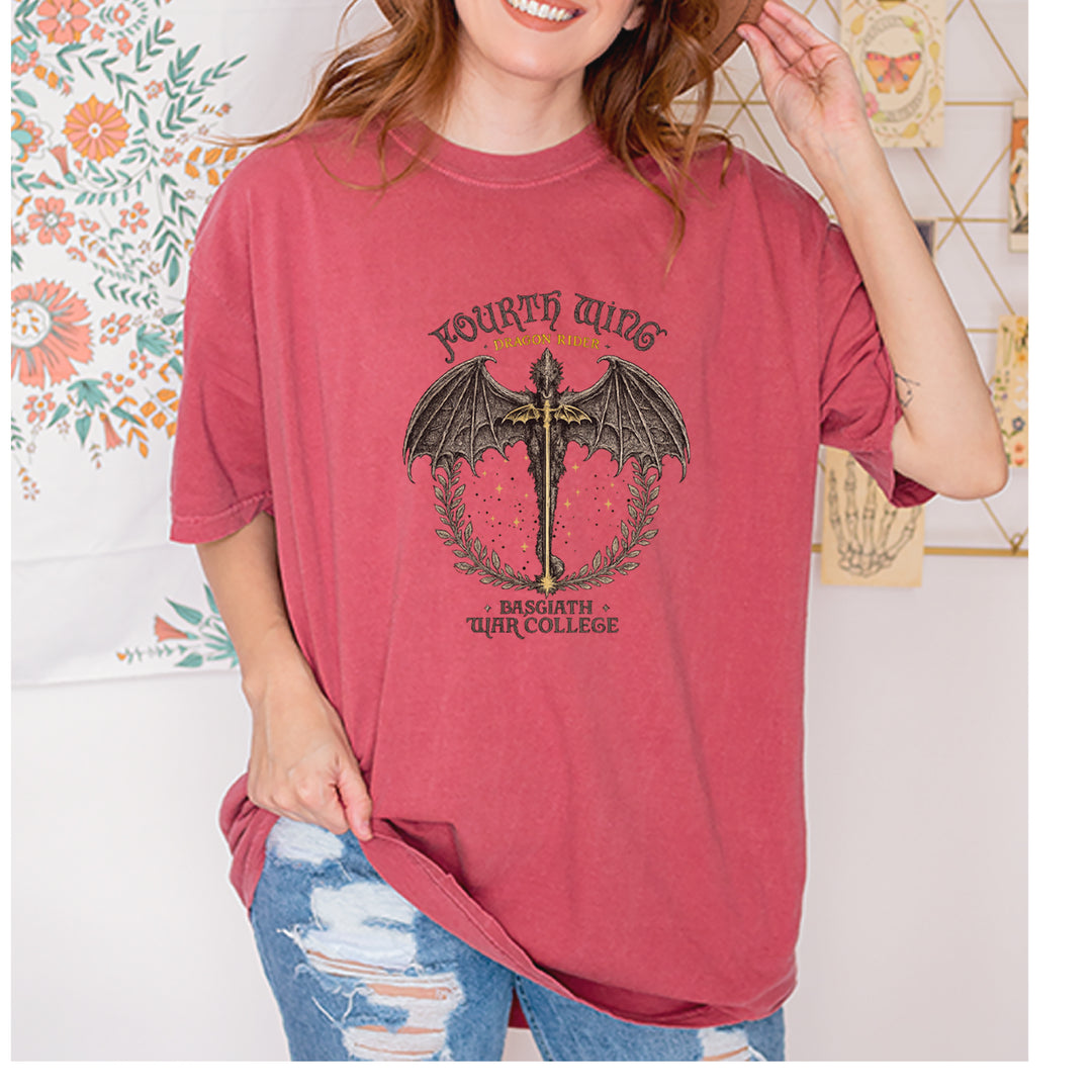Fourth Wing Dragon Rider Vintage Basgiath War College Vintage Soft Unisex T-shirt 