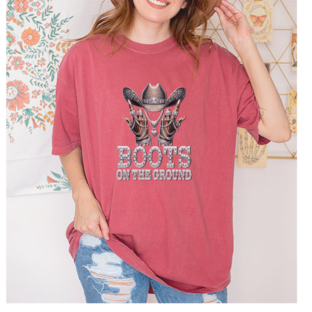 Boots On The Ground Bling Vintage Soft Unisex T-shirt 