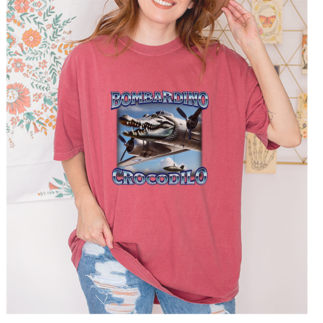 Bombardino Crocodilo Brainrot Vintage Soft Unisex T-shirt 