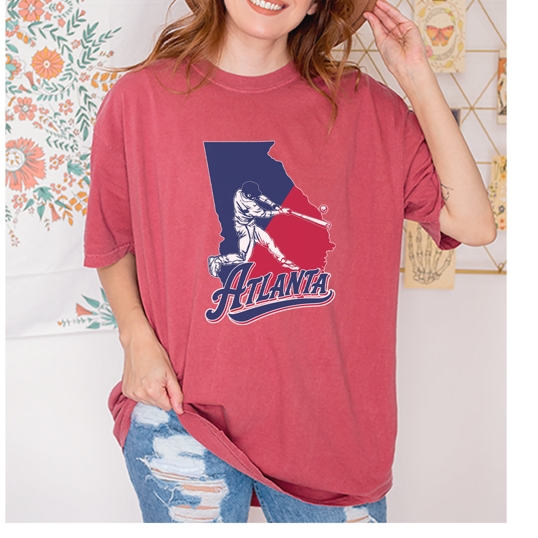 Atlanta Georgia Batter Up Vintage Soft Unisex T-shirt 