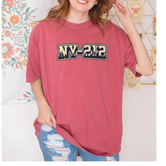 New York City 212 Area Code Skyline  Vintage Soft Unisex T-shirt 