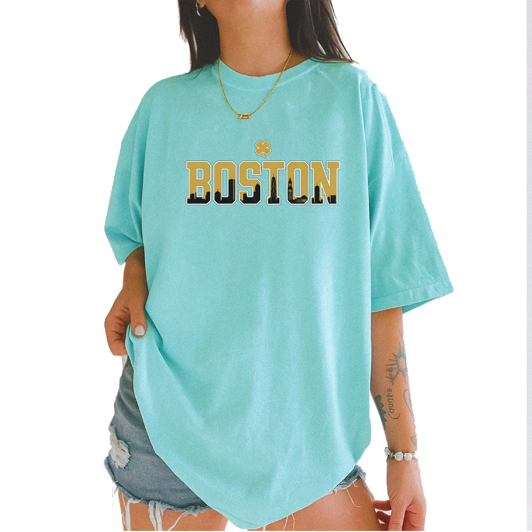Boston City Pride Irish Vintage Soft Unisex T-shirt Chalky Mint
