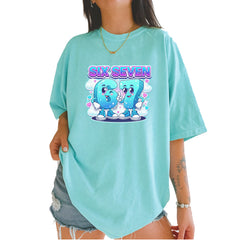 67 Six Seven Meme Kawaii Cloud Vintage Soft Unisex T-shirt Chalky Mint