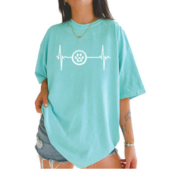 TLC Rescue Heartbeat Vintage Soft Unisex T-shirt Chalky Mint