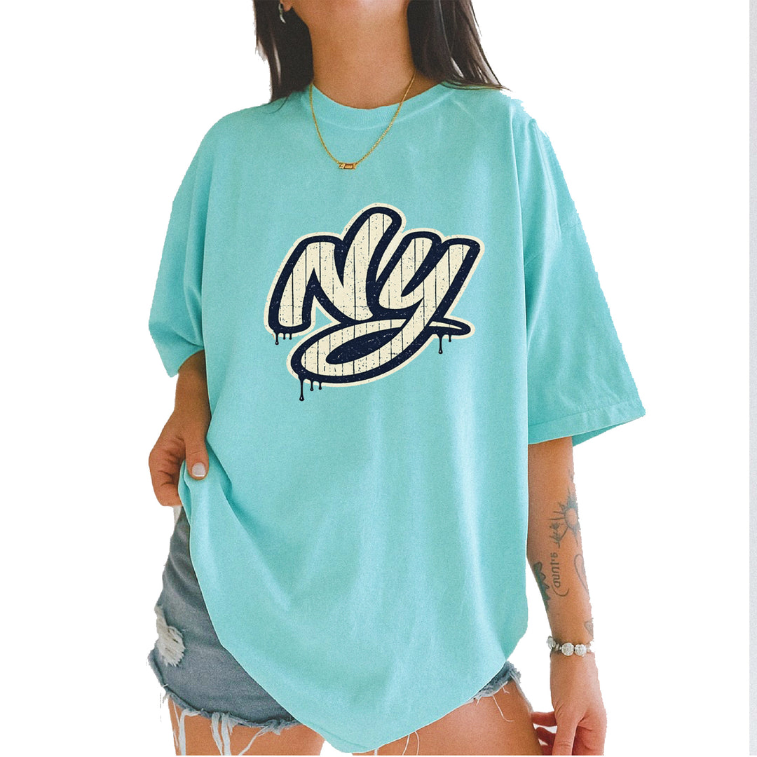 NYC New York City Grunge Street Vintage Soft Unisex T-shirt Chalky Mint
