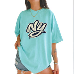 NYC New York City Grunge Street Vintage Soft Unisex T-shirt Chalky Mint
