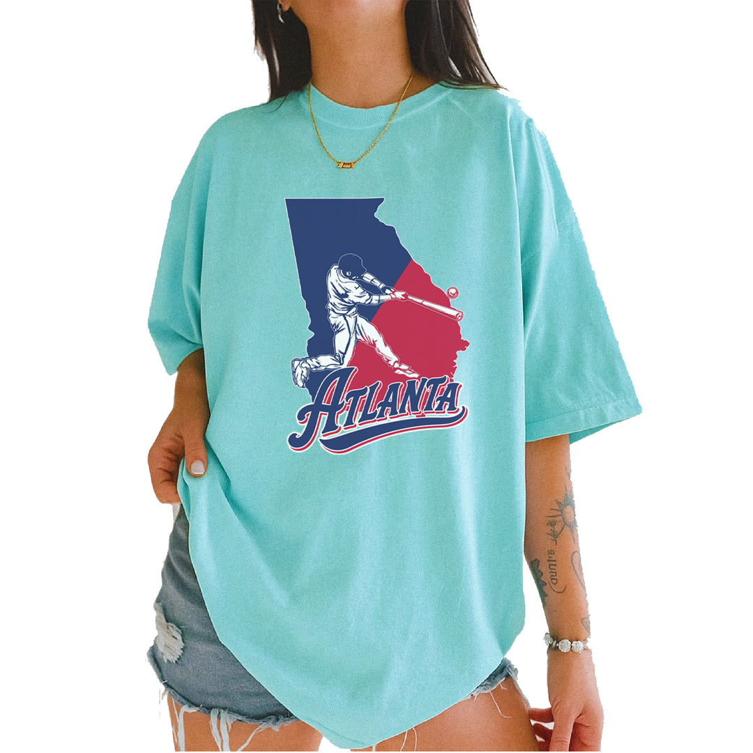 Atlanta Georgia Batter Up Vintage Soft Unisex T-shirt Chalky Mint