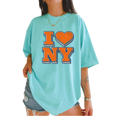 New York City Pride Heart Vintage Soft Unisex T-shirt Chalky Mint