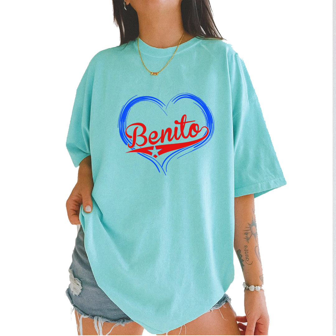 Benito Heart Puerto Rico Vintage Soft Unisex T-shirt Chalky Mint