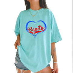 Benito Heart Puerto Rico Vintage Soft Unisex T-shirt Chalky Mint