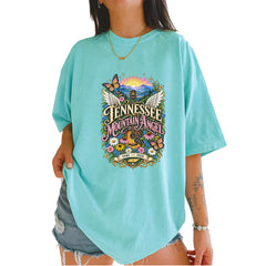 Tennessee Mountain Angel Wings Dolly Vintage Soft Unisex T-shirt Chalky Mint