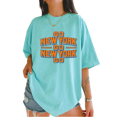 Go New York Go Basketball Vintage Soft Unisex T-shirt Chalky Mint