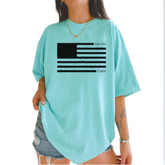 Redacted American Flag Vintage Soft Unisex T-shirt Chalky Mint