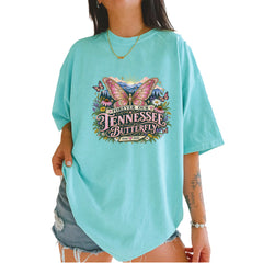 Forever Our Tennessee Butterfly Dolly Vintage Soft Unisex T-shirt Chalky Mint
