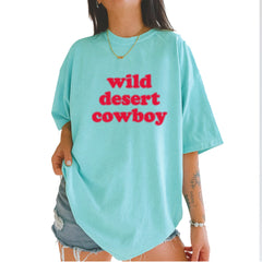 Wild Desert Cowboy Country Vintage Soft Unisex T-shirt Chalky Mint