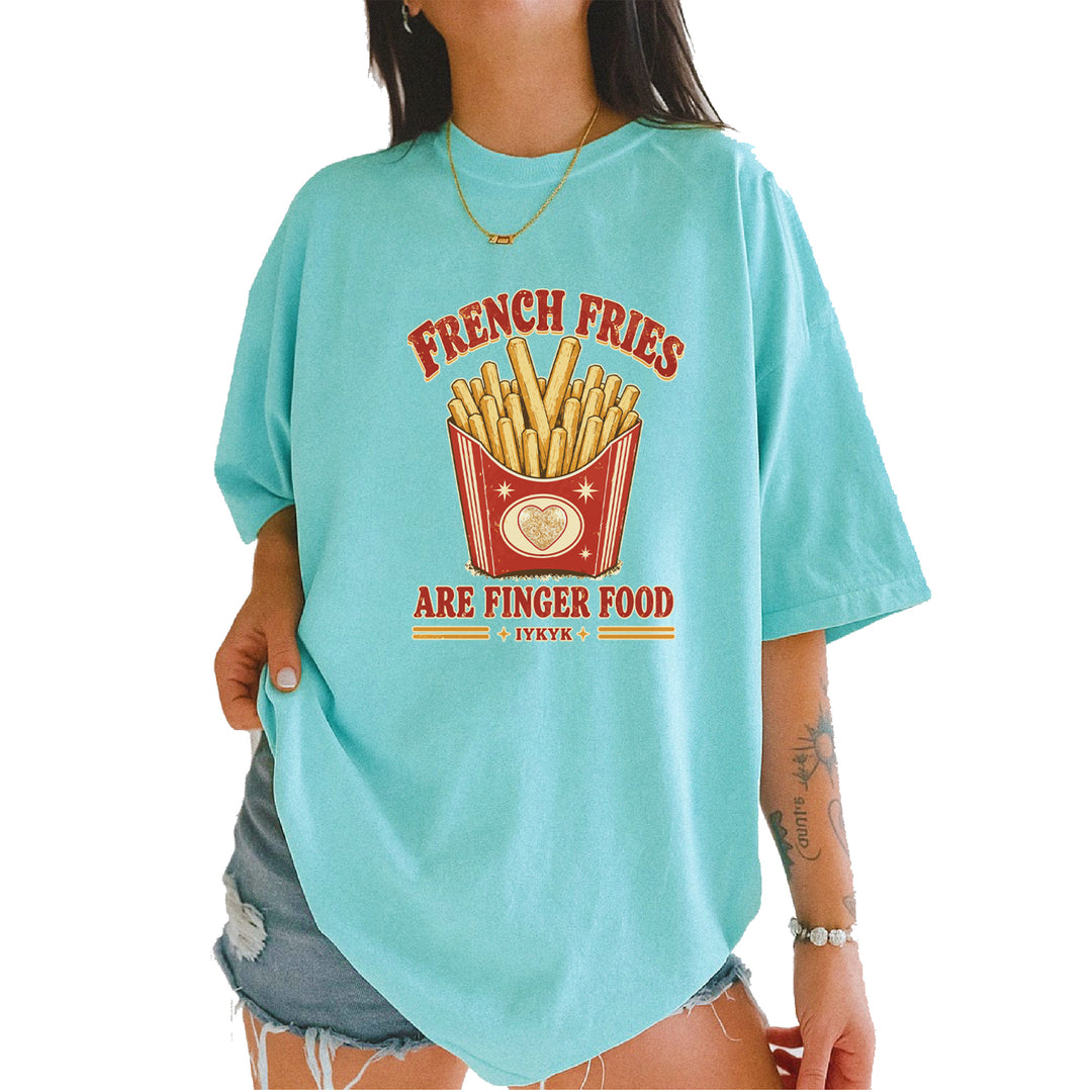 French Fries Are Finger Food IYKYK Vintage Soft Unisex T-shirt Chalky Mint