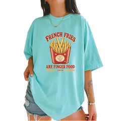 French Fries Are Finger Food IYKYK Vintage Soft Unisex T-shirt Chalky Mint