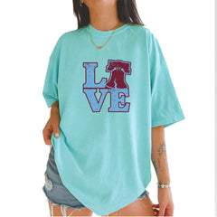 Love Philly Liberty Bell Vintage Soft Unisex T-shirt Chalky Mint
