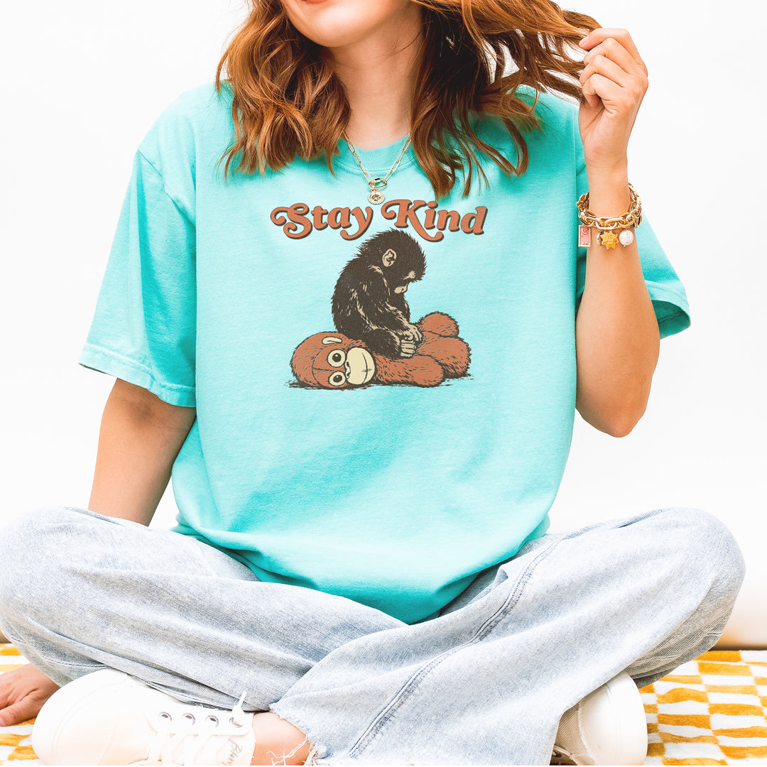 Punch Stay Kind Macaque Vintage Soft Unisex T-shirt 