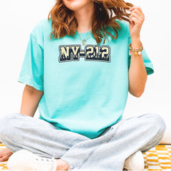 New York City 212 Area Code Skyline  Vintage Soft Unisex T-shirt 