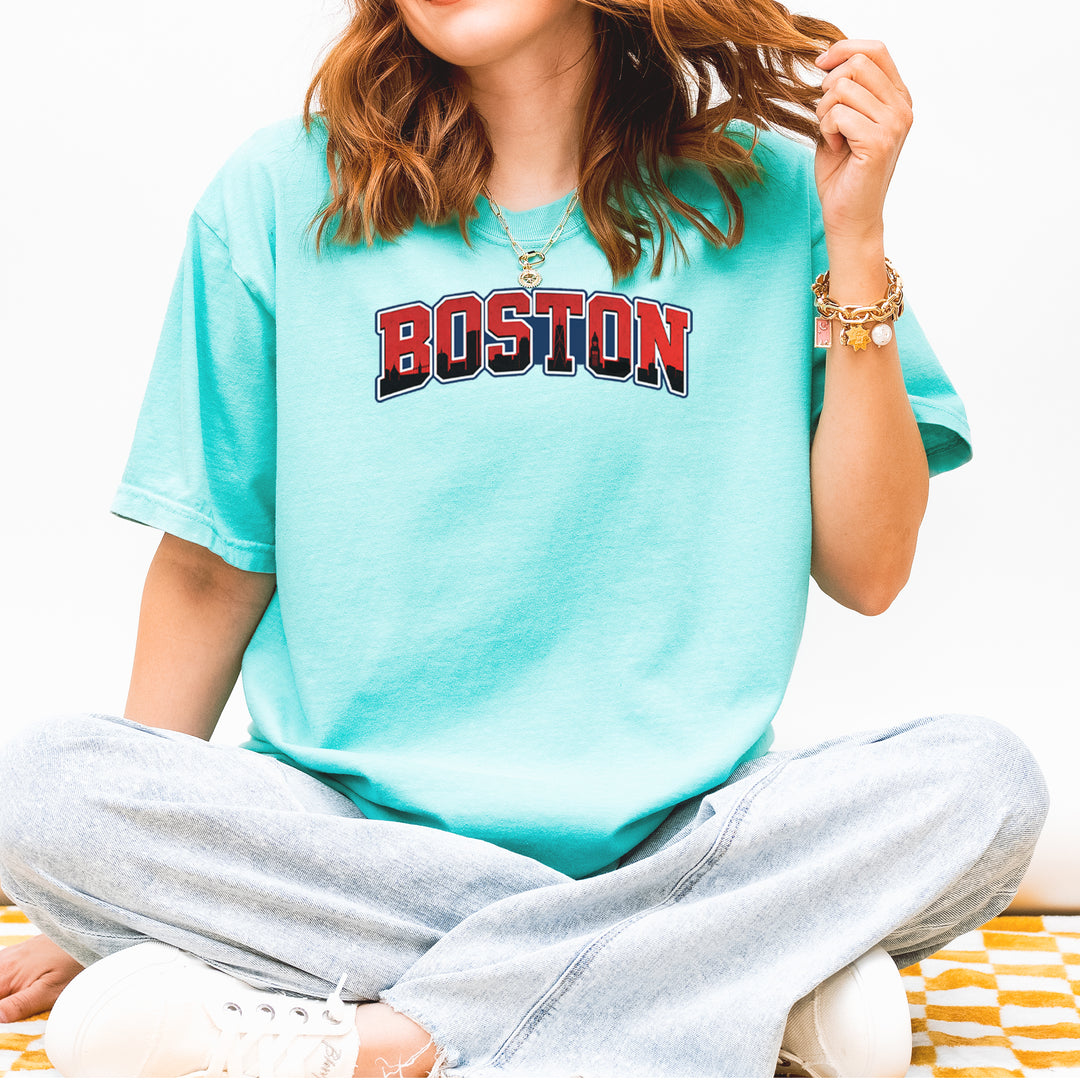 Boston City Pride Skyline Vintage Soft Unisex T-shirt 