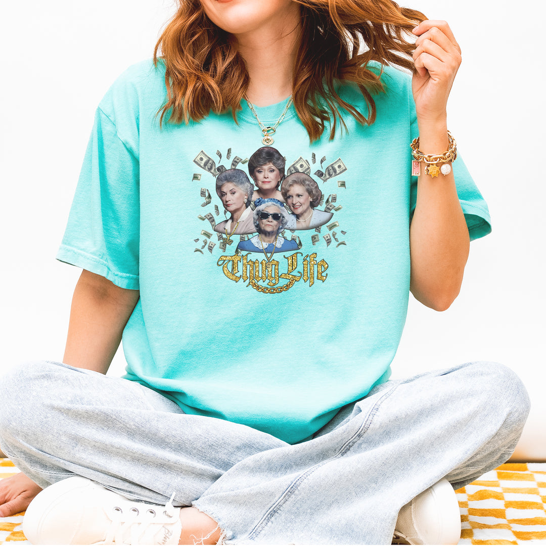 Golden Chain Thug Life Girls Vintage Soft Unisex T-shirt 