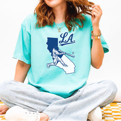 Los Angeles Baseball Batter Up Vintage Soft Unisex T-shirt 