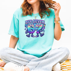 Six Seven 67 Retro Pixel Buddies Vintage Soft Unisex T-shirt 