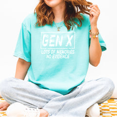 Gen X Lots of Memories No Evidence Nostalgia Vintage Soft Unisex T-shirt