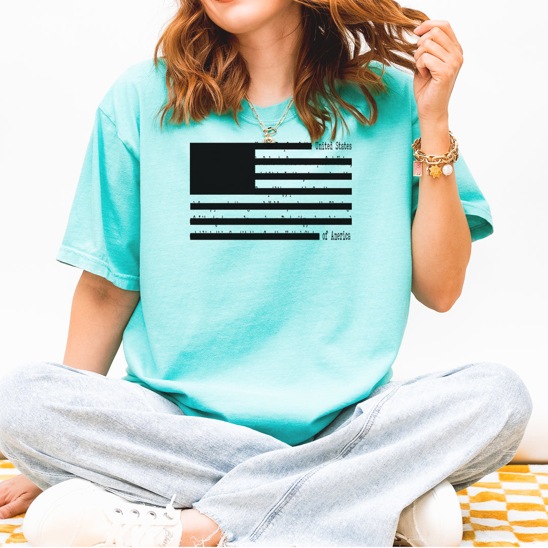 Redacted American Flag Vintage Soft Unisex T-shirt 