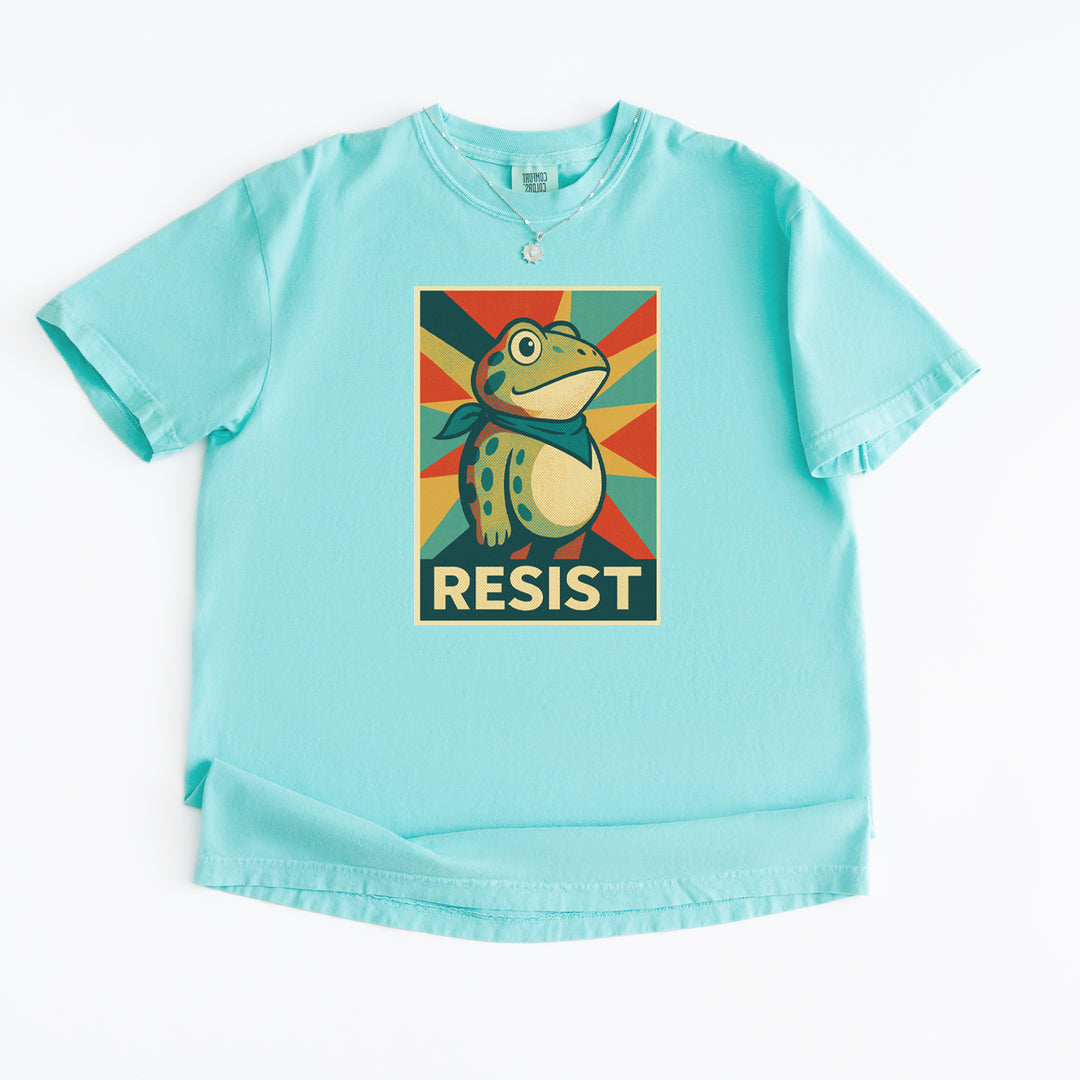 Resist Portland Protest Frog Vintage Soft Unisex T-shirt 