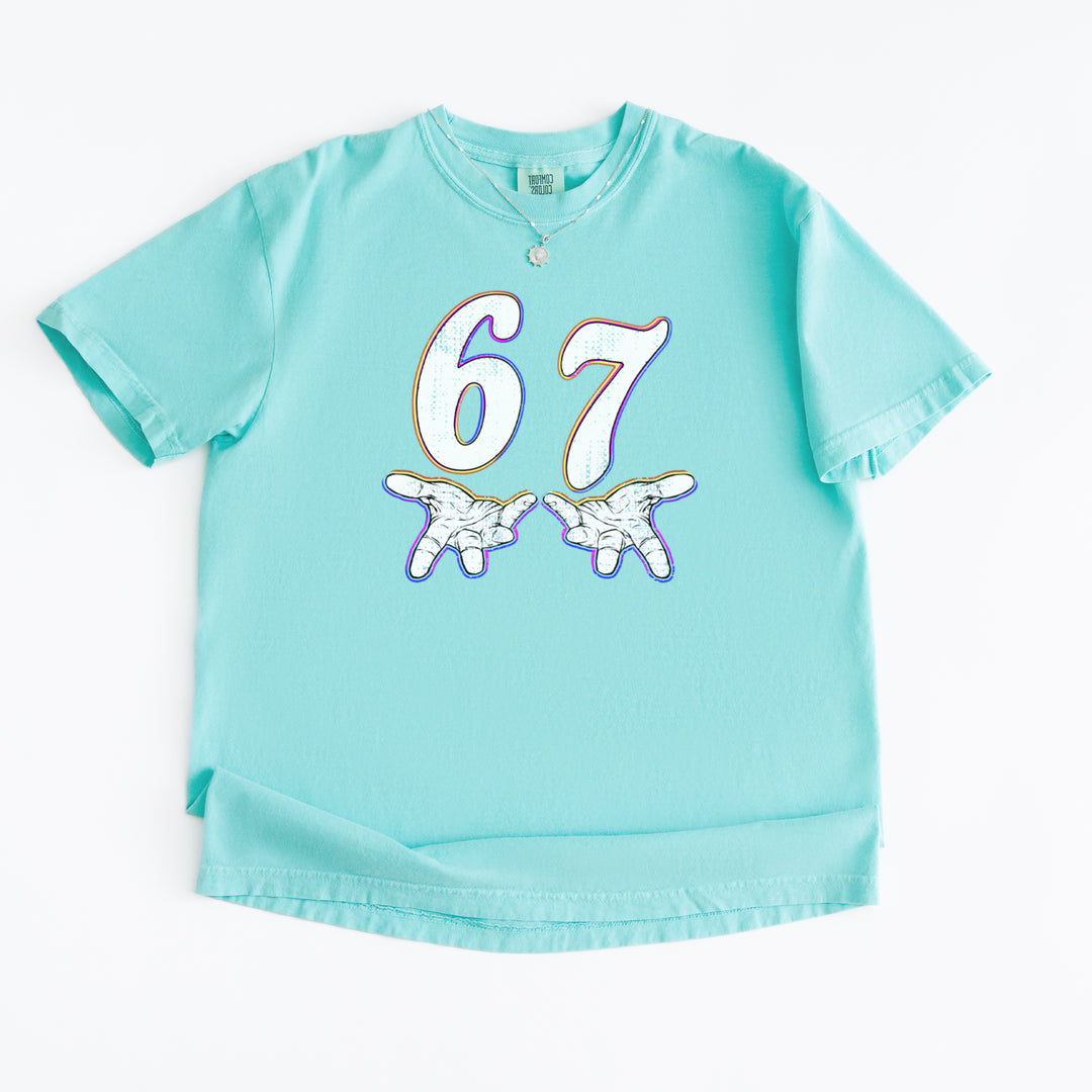 67 Hands Meme Viral Drill Vintage Soft Unisex T-shirt 