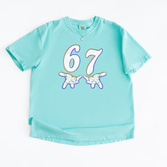 67 Hands Meme Viral Drill Vintage Soft Unisex T-shirt 