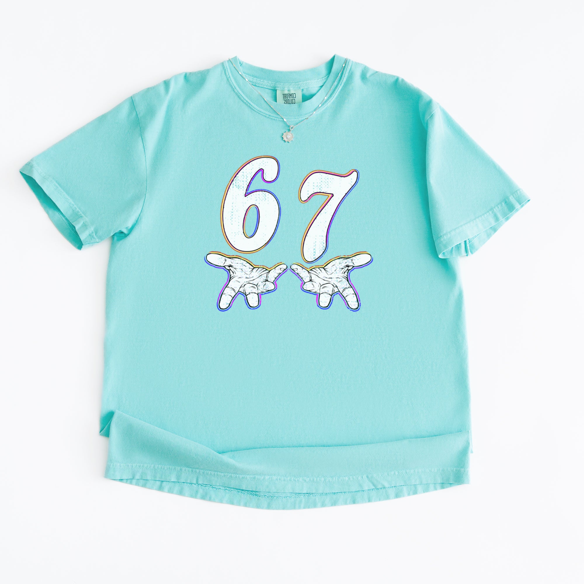 67 Hands Meme Viral Drill Vintage Soft Unisex T-shirt 