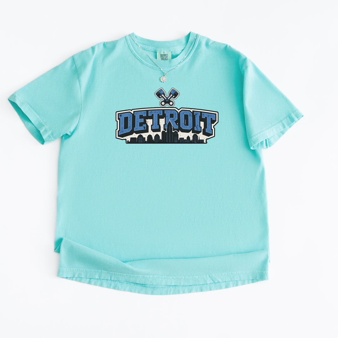 Detroit Motor City Retro Piston Vintage Soft Unisex T-shirt 