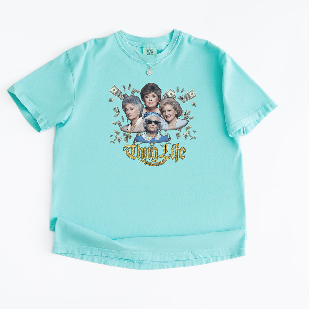 Golden Chain Thug Life Girls Vintage Soft Unisex T-shirt 