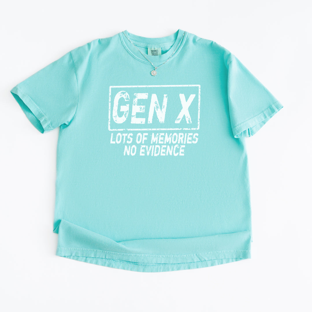 Gen X Lots of Memories No Evidence Nostalgia Vintage Soft Unisex T-shirt