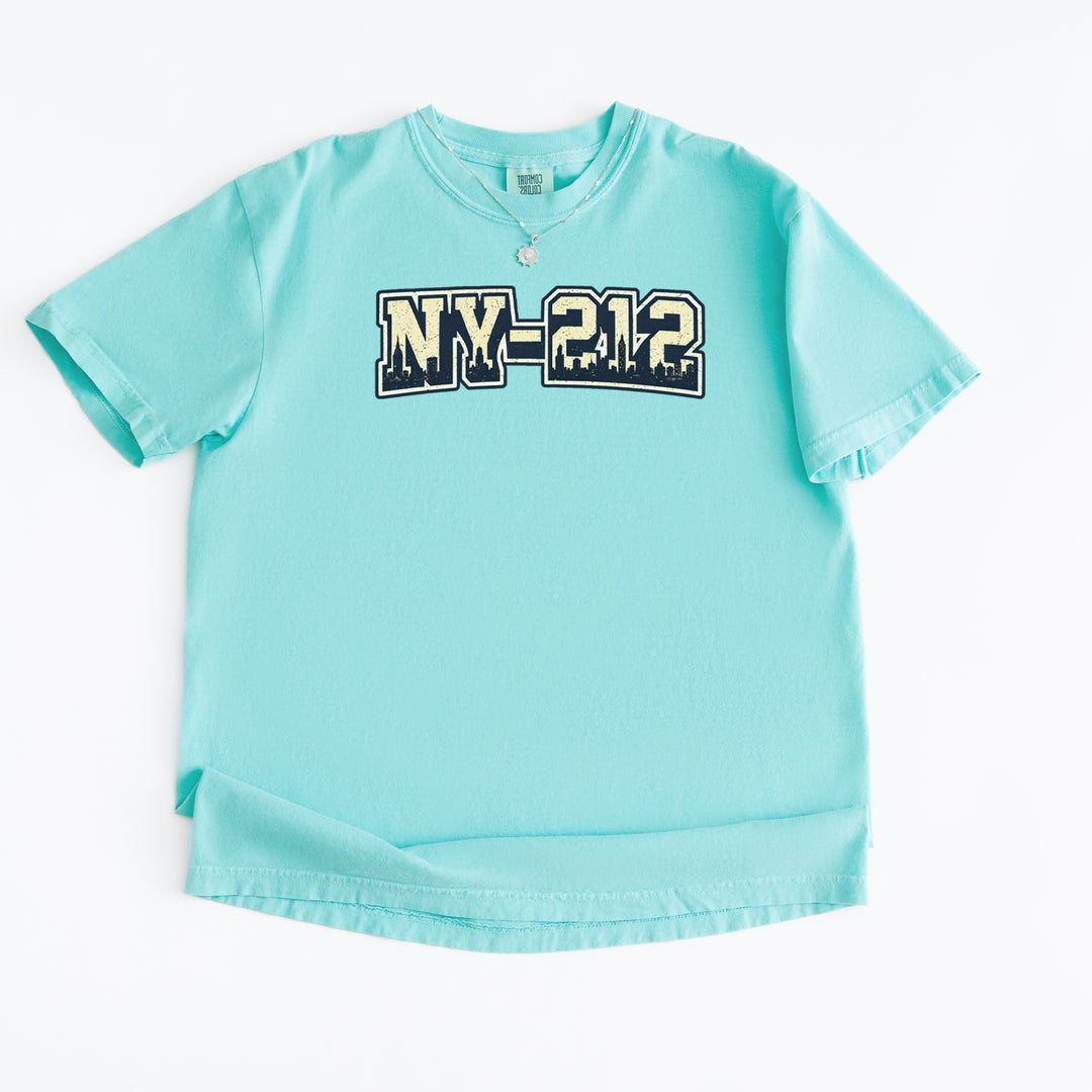 New York City 212 Area Code Skyline  Vintage Soft Unisex T-shirt 