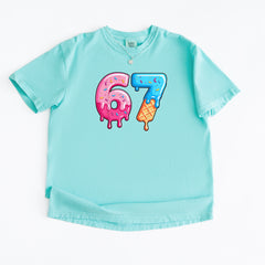 67 Dripping Ice Cream Donut Melt Vintage Soft Unisex T-shirt 