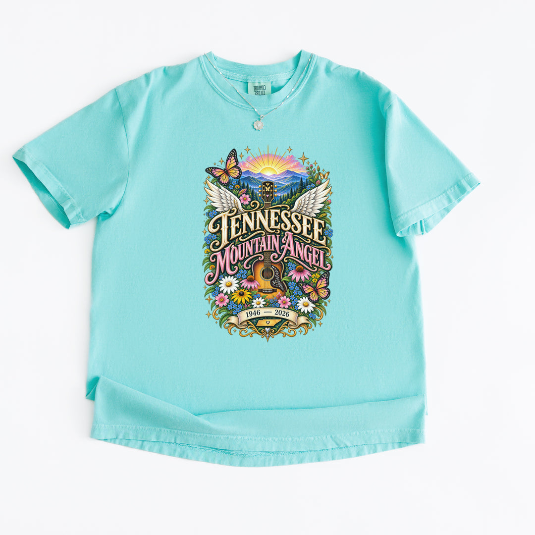 Tennessee Mountain Angel Wings Dolly Vintage Soft Unisex T-shirt 