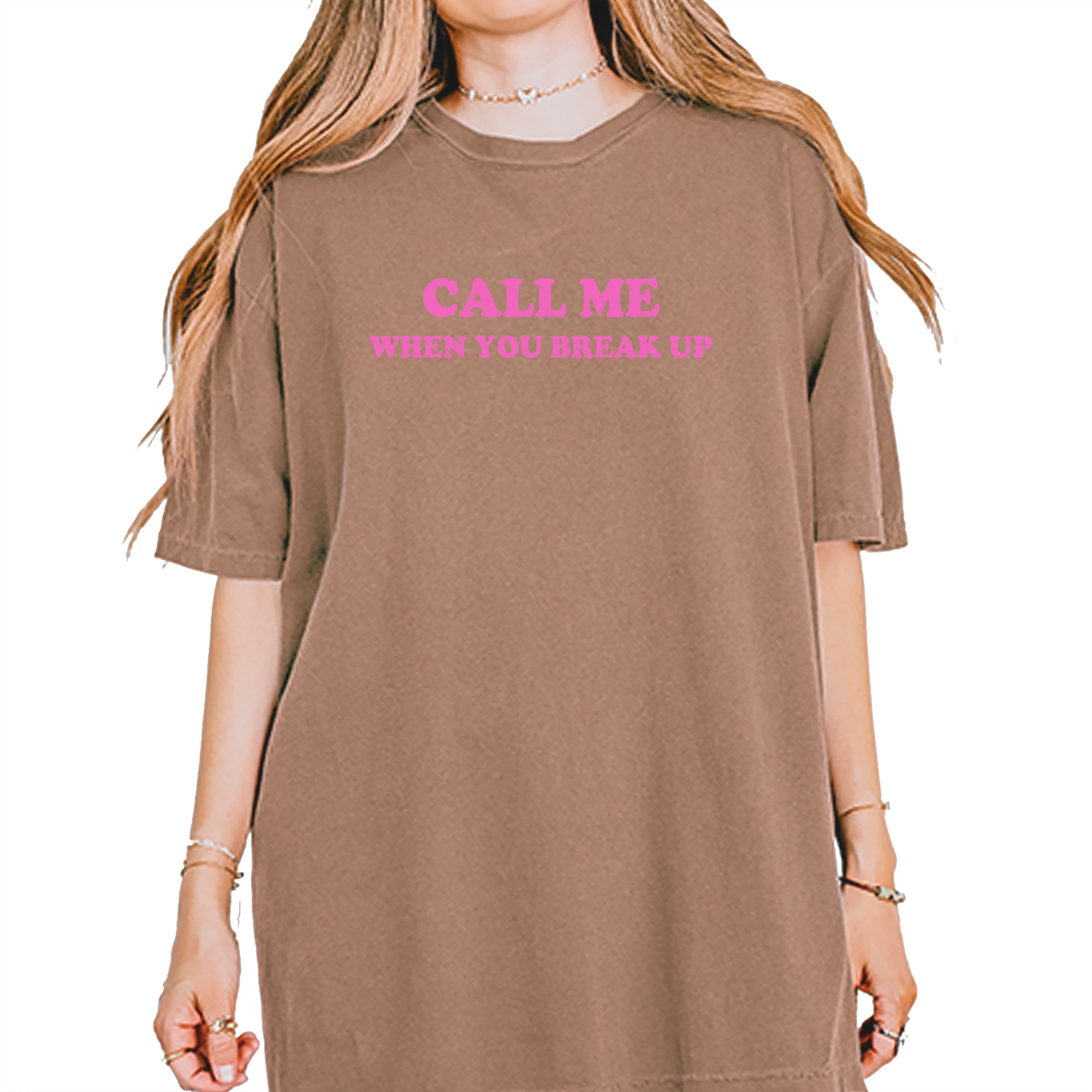 Call ME When You Break Up Vintage Soft Unisex T-shirt Espresso