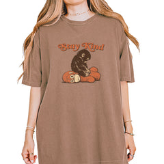 Punch Stay Kind Macaque Vintage Soft Unisex T-shirt Espresso