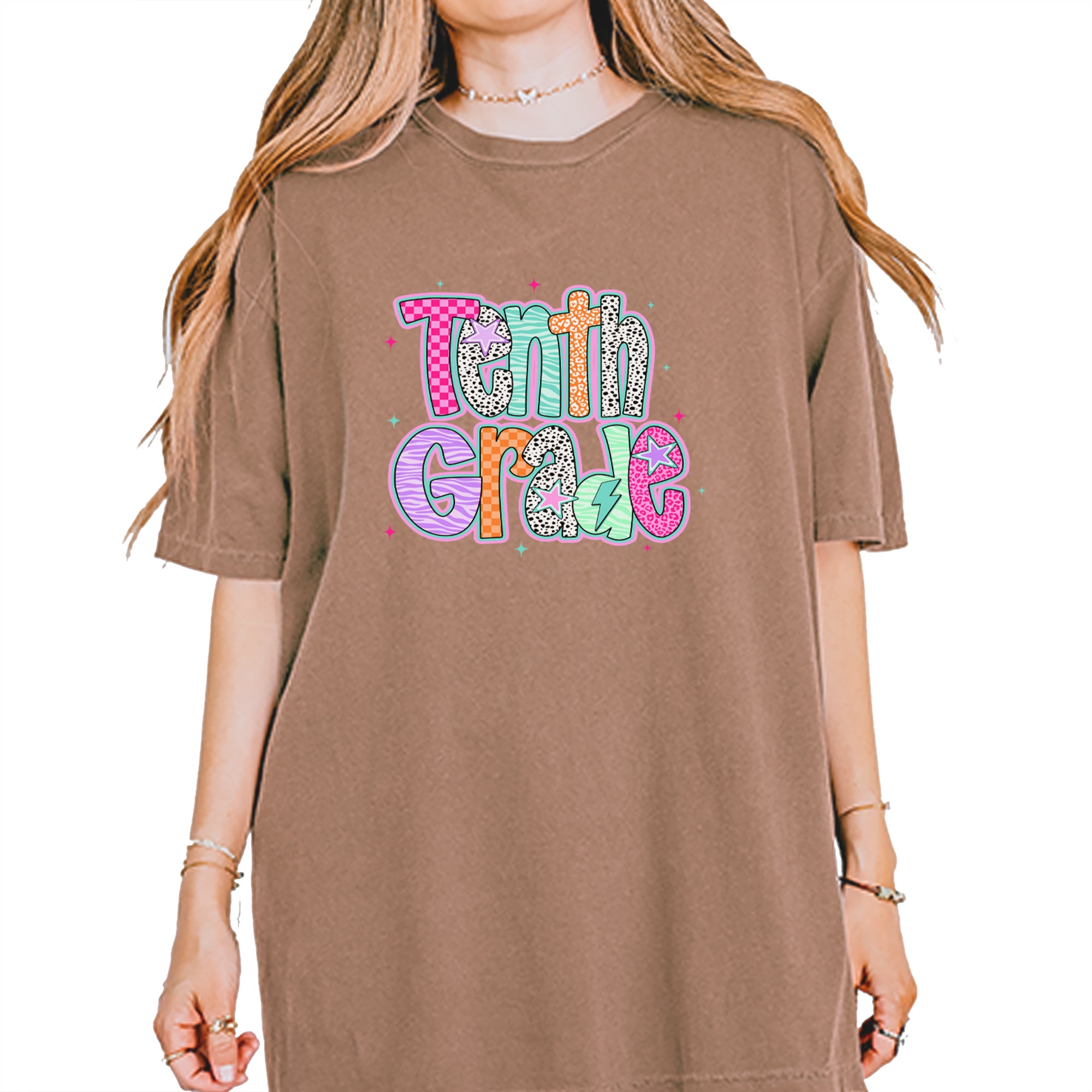 Tenth Grade Trendsetter Colorful Back to School Vintage Soft Unisex T-shirt Espresso