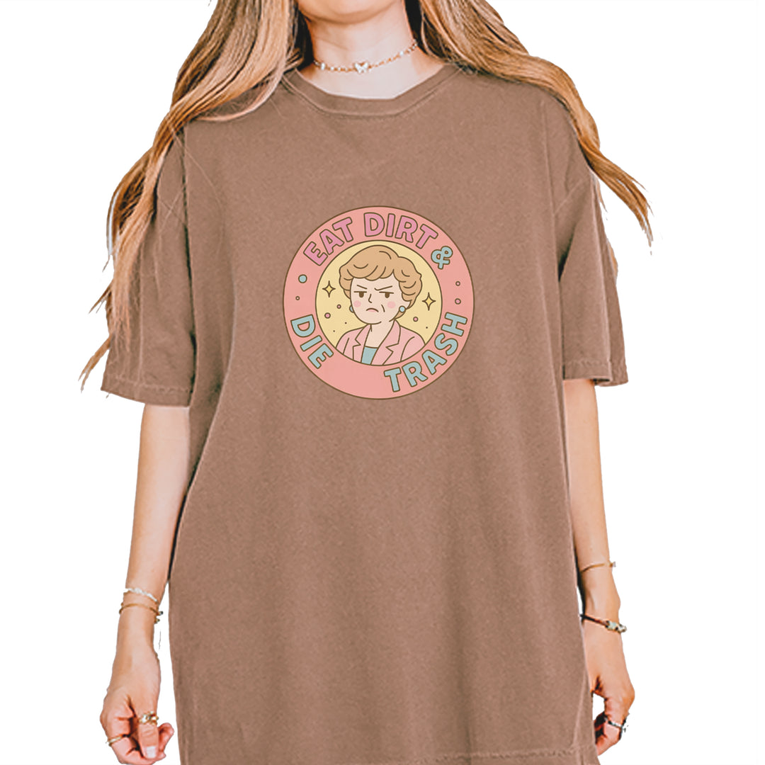 Eat Dirt And Die, Trash Golden Girls Vintage Soft Unisex T-shirt Espresso